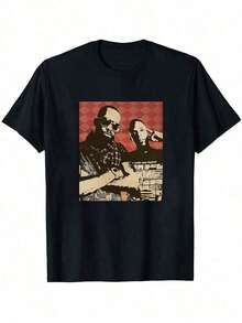 Dead Prez Retro Poster Hip Hop T-Shirt, Unisex Black And White Vintage Tee - Casual Shirt, Soft, Breathable, Comfortable Fabric, Short Sleeves, Retro Style, Loose Fit Unisex, Wit - 後退 - 查看 1