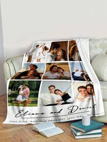 1pc Customized Photo Blanket, Customized Flannel Blanket, Can Print Photos And Text, Bedding Blanket, Customized Bed Blanket, Customized Image Blanket, Personalized Family Photo Blanket, Customized Image Blanket, Personalized Family Photo Blanket, Personalized Throw Blanket, Blanket For Best Friend, Comfortable Blanket, Family Gift, Wedding Gift, Christmas Gift, Birthday Gift, Gift For Friend, Gift For Her, Gift For Pet - Style 8 - View 5