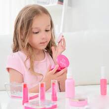 公主扮裝化妝玩具套裝,聖誕限量版美容裝扮玩具,適合小女孩的互動式化妝套件,兒童節、感恩節、開學季、萬聖節、新年、復活節、生日及所有節日的理想禮物 - 彩色 - 查看 5