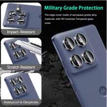 Película protectora de lente de cámara para Edge 70/Edge 60 Fusion/Edge 70 Fusion, protector de lente Eye con anillo de metal de dureza 9H resistente a arañazos, cobertura completa, almohadilla protectora de lente de cámara con anillo de metal, fácil instalación con herramienta de posicionamiento, película protectora de lente, almohadilla protectora de lente - Multicolor - Ver 8