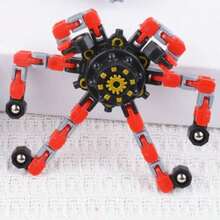3-In-1 Transformable Finger Spinner Fidget Toy, Mechanical Armor Gyro, Cool Tech Gadget Stress Relief Toy, Rotatable Launcher, Birthday Gift For Boys - Multicolor - View 20