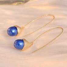Pendientes elegantes de gota para mujer, pendientes elegantes vintage para mujer, joyería de moda vintage, accesorios diarios - Dorado - Ver 4