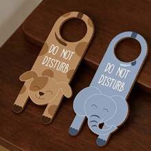 Cute Animal "Do Not Disturb" Wooden Door Sign | Wooden Dog And Elephant Pattern Door Sign | Perfect For Identifying Private Areas In Bedrooms, Hotels, And Residences. Suitable For Home, Outdoor Cafe, Bar, Hotel, Restaurant, Pet Store, Retail Store, Boutique, Supermarket, Etc. Suitable For Privacy Protection Signs In Bedrooms, Bathrooms, Cafes, And Offices - 2 - View 12