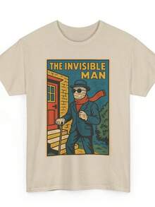 Der unsichtbare Mann T-Shirt: Vintage Sci-Fi Comic-Buch T-Shirt Sommer-Outfits für Männer, T-Shirt - Weiss - Übersicht 1