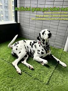 PAWSIN Almohadilla de Césped para Perros, Césped Artificial para Mascotas, Almohadilla de Entrenamiento para Ir al Baño en Interiores/Exteriores para Cachorros - Verde - Ver 4