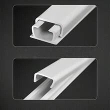1 pieza Juego organizador de cables de 40cm/15.75 pulgadas, ranura de cable autoadhesiva montada en pared de PVC. Gestión de cables para uso en oficina, hogar - A - Ver 4