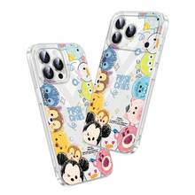 Miniso Disney Mickey Minnie Pixar 卡通可愛女孩風手機殼，適用 iPhone 17 Pro Max/18 Pro/18 Pro Max/16/17 Pro/15/14/16 Plus/17 Air/IP13/15 Pro/12/11/15 Plus，透明防震保護殼，適用 Apple - 無色 - 查看 4