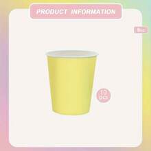 10/20/40pcs Macaron Color Paper Cups, Multi-Color | Macaron Rainbow Disposable Drinking Cups | Mixed Soft Tone Party Tableware, Suitable For Birthday, Ice Cream, Tea Party, Bridal Shower, Gender Reveal Occasions - View 10