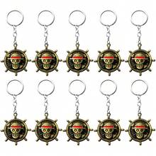 1/10pcs Anime One Piece Keychain Rotatable Straw Hat Pirates Pendant, Zinc Alloy Key Ring For Bag/Backpack/Keys, Cute & Cool Gift For One Piece Lovers - Multicolor - View 13
