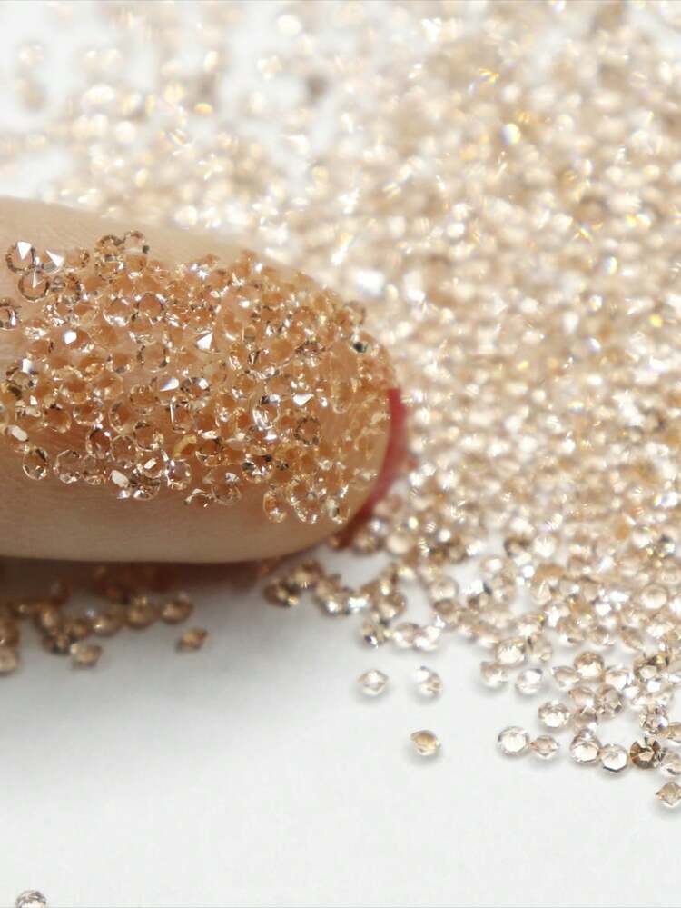 1440 viên đá pha lê nhọn đóng túi, đá micro thủy tinh trong suốt trang trí nail DIY - Màu Hồng baby - Xem 10