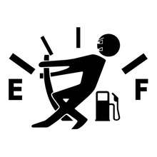 Funny Car Stickers Pull Fuel Tank Pointer Vinyl Sticker High Gas Decal Fuel Gage Empty Stickers Decal Auto Exterior - Multicolor - View 6