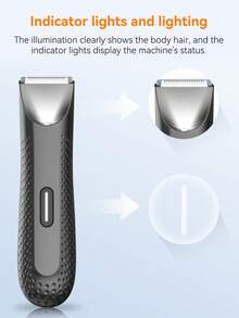 Multi-Purpose Body Hair Trimmer,Hair Clipper,Men's Body Groomer - USB Rechargeable With Long Strip Push-Button Design, Compact & Easy To Use - Black - View 6