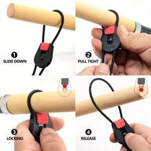 1pc Fishing Rod Wrap Strap, Hook & Loop Fishing Rod Strap, Fishing Rod Binding Storage Rope, Fishing Rod Tie For Casting Rod, Spinning Rod And Fly Rod - Multicolor - View 4