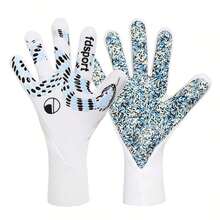 Men Women Professional Soccer Rugby Training Match Goalkeeper Gloves Non-slip Goalie Glove 4mm Thickness Latex Protection - Gris - Ver 2