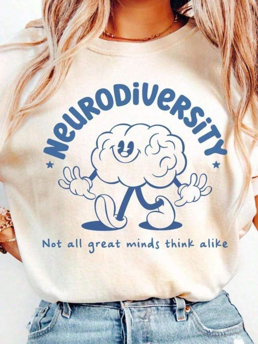 Women's Printed T-Shirt, Lightweight, Breathable, Comfortable, And Versatile. 100% Cotton, Cool And Airy, Machine Washable. Stylish Summer Wear With A Modern, Urban Feel. - 白色 - 查看 1