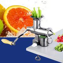 SanBouSi Stainless Steel Juicer Manual Juicer Tool Desktop Fruit & Vegetable Squeezer - Silver - View 8