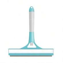 1pc 3-In-1 Multifunctional Window Squeegee, Integrated Brush, Scrubber And Squeegee Tool, 3 Colors Available, Suitable For Bathroom Glass, Mirror, Tile, Lightweight Home Cleaning Accessory - Glass Scraper - View 6