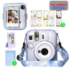 Camera Case For Fujifilm Instax Mini 13 Instant Camera, Mini 13 Camera Protective Case,PC Color Clear Hard Case For Travel With 2 Picture Frames 2x3/10 DIY Stickers/Strap (No Camera) - View 9