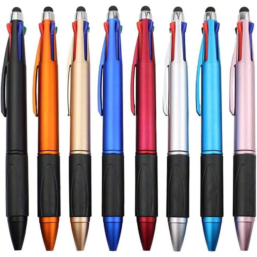 MiSiBao Stylus Pen For Touch Screen 4 Color In One Multi-Colored Ballpoint Pens Black Medium Point For IPad (1.0mm), 8-Pack - 8 針觸控筆 - 查看 1