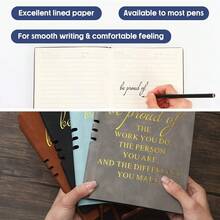 1pc/100 Sheets Inner Pages Office Study Minimalist Soft Cover Notebook, Administrative Meeting Record Book, Incentive Plan Planner, Encouragement Gift For Employees And Friends - A5 Soft Leather Notebook [grayish Green] - View 10