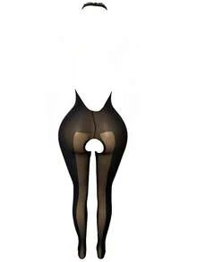 Women's Sexy Off-Shoulder Fishnet Jumpsuit Lingerie Teddy - Black - View 5