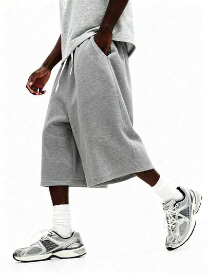 Men's Casual Mid-Length Shorts, Street Style For Summer
