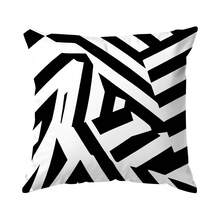 4pcs/1pc Black And White Abstract Striped Pattern Pillowcase Without Insert, Single-Sided Printed Pillowcase, Suitable For Living Room Bedroom Home Decor, All Seasons Pillowcase - Multicolor - View 14