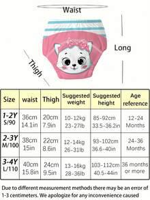 Reusable Baby Potty Training Underwear, Cute Pet Animal Print Washable Toilet Training Shorts, Suitable For Baby Boys And Girls, 3 Pieces Set - Multicolor 1 - View 3