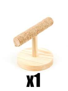 Solid Wood Rope Desktop Bird Stand, Suitable For Parrots, Ring-Necked Parrots And Other Small Birds, Can Be Used For Gripping, Claw Grinding, Perching And Training, Portable Pet Bird Supplies - One Size Fits All - View 10