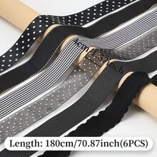 6入雙面緞面絲帶，1.5英吋寬，6碼/12碼，雙面緞面絲帶，適用於各種顏色禮品包裝、花束製作、髮飾製作、手工藝製作、聖誕裝飾、復活節裝飾和派對裝飾 - 4cm - 查看 5
