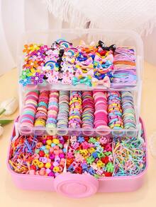 916/10pcs/Conjunto de acessórios de cabelo fofo de unicórnio de desenho animado, inclui ganchos de cabelo de desenho animado, gotas de água Y2K, laços, flores com bolinhas, elásticos de cabelo de alta elasticidade, mini ganchos de garra, ganchos de cabelo trançados, acessórios de cabelo fofos e doces - adequado para raparigas e adolescentes, perfeito para uso diário, férias, escola, festa e muito mais, adiciona beleza ao seu penteado - Multicolorido - Ver 4