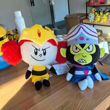 THE POWERPUFF GIRLS 收藏級 25cm 公主 Moebax 與 Mojo 毛絨娃娃，《霹靂女孩》電影反派角色，適合卡通迷女孩的完美生日禮物 - 彩色 - 查看 6