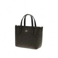 Coach City Mini Tote Printed Women's Shoulder Bag With Crossbody Strap CW032IMXAQ - 胡桃木色搭配黑色CW032IMXAQ - 查看 2