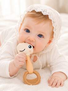 2-In-1 Baby Rattle Teether Set, Cute Cartoon Dinosaur Rabbit Crab Deer Soft Silicone Teething Rattle, Suitable For 0-12 Months Infants, Tummy Time, Stroller, Car, Nursery Sensory Toy, Perfect Baby Shower, Newborn, 1st Birthday Gift - Multicolor - View 6