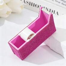 Light Luxury Rhinestone-Decorated Eyelash Extension Tape Cutter Storage Box PE Non-Woven Fabric Eyelash Tape Holder Cutter - Multicolor - View 8