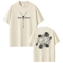 Lola Indigo GRX Tour 2026 Double Sided Printed T Shirt For Men Women Fashion O-Neck T-Shirts Casual Oversized Cotton Tee Shirt - 白色 - 查看 7