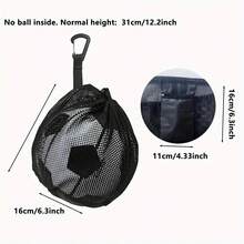 1PC Multi-Purpose Basketball Mesh Bag, Drawstring Sports Mesh Pouch With Zippered Inner Pocket, Convenient To Use, Suitable For Basketball, Volleyball, Soccer, Gym Training, Team Sports And Outdoor Activity Scenes, Compatible With All Training And Game Day Scenarios - Multicolor - View 10