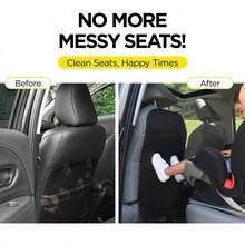 Car Seat Back Protector - Car Interior Anti-Kick Mat, Prevents Wear, Dirt And Stains, Easy To Clean, Black, Car Seat Protection | Car Protective Gear | Seat Covers, Rear Seat Covers - A - View 3