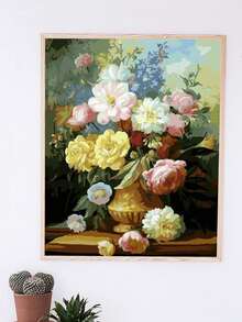 Sommerliches Blumenmotiv Digitales Ölmalerei-Set für Erwachsene und Anfänger 40x50cm/16x20in/1 Stück, ungerahmt, DIY mit Pinseln und leicht zu malendem Acrylfarben-Set, Heimdekoration Kunsthandwerk, ideales Geschenk zum Geburtstag, Vatertag, Weihnachten, Muttertag und Valentinstag - Heilblume - Übersicht 20