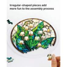 Acrylic Puzzles Suncatcher Window Hanging, 83 Pieces 7.4 Inch Sun Catcher Acrylic Puzzles Garden Decoration For Women Men Mom Birthday Gift Home Decor (Dawn Flower) - 秘密百合谷 - 查看 4