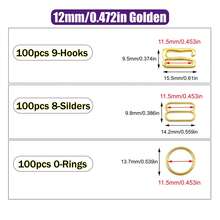 HSDOUBLE 300pcs/Pack Metal Bra Rings, Sliders, Bra Strap Hooks, Adjustable Buckles, Lingerie Strap Adjustment Accessories, Used For Lingerie Swimwear Adjustment Sewing Accessories - 300pcs - View 19
