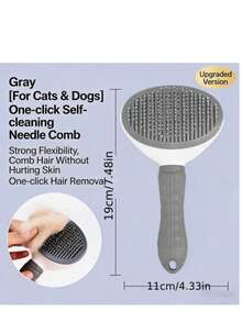 Pet Massage Comb, Pet Deshedding Grooming Brush, One-Click Undercoat Removal, Grooming Tool For Cats And Dogs, Dog Supplies Cat Brush - Multicolor - View 11