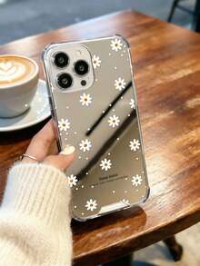 雛菊圖案鏡面手機殼，適用於 iPhone 13/15/16/17pro/17/14/17/15pro/15 Plus/15 Promax/7plus/8plus/X/Xs Max/Xr/11pro/12pro/13pro/14pro/12mini/13mini/11promax/12promax/13promax/14promax/14plus/17pro Max/17Air/6/6s Plus/7/8/16Pro/16plus/16promax/Se2 & 適用於 Galaxy/A54/A14/A12/A13/A15/A32/A33/A24/A52S/S20/S21/S22/S23/S24/S23Plus/S24ultra/S25/A33/A23/A07/A17/S26/A56/A57 - 彩色 - 查看 3