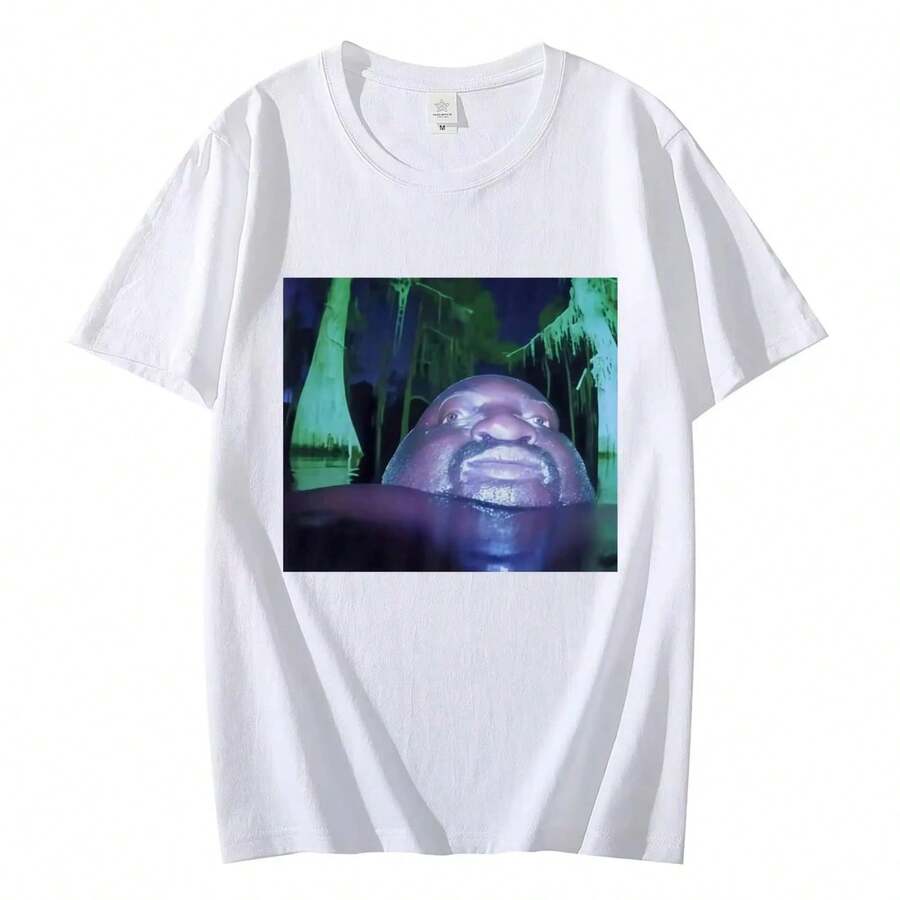 Camiseta negra con diseño de meme divertido de Black Guyin Swamp, camisetas de gran tamaño a la moda de alta calidad para hombres y mujeres, camiseta informal de algodón de manga corta para verano - Blanco - Ver 1