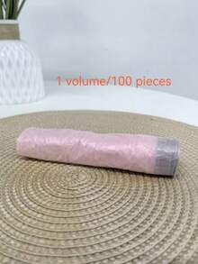 1 捲 100 個家用 Goodice 莓果粉抽繩加厚垃圾袋,防撕裂家用廚房大尺寸便攜防漏塑料袋,耐用自動封口垃圾袋,宿舍浴室拋棄式收納袋 - 新款 - 查看 15
