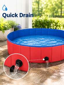 1 Set Foldable Dog Swimming Pool, Hard Plastic Pet Swimming Pool, Anti-Slip Portable Children's Swimming Pool, Foldable Large Dog Bathtub - Multiple Styles - View 5