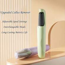 USB Rechargeable Electric Foot Callus Remover | Professional Foot Care Tool With LED Light | 2 Grinding Heads Adjustable Speed Portable Dead Skin Remover, Suitable For Cracked Heels And Dry Skin - Multicolor - View 3