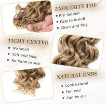 8-12inch Short Curly Crochet Hair For Women, Pre Twisted Pre Looped Synthetic Braiding Hair Extensions - Multicolor - View 3
