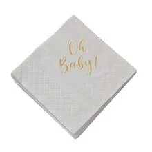 100pcs/Bag Baby Shower Happy Birthday Tabletop Decoration Disposable Napkins Suitable For Baby Shower, Gender Reveal Party, Birthday Party, Baby Gift Party - View 5