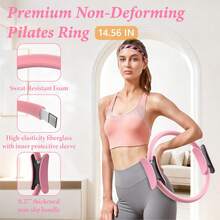 Pilates Kit For Home Workouts, Pilates Equipment Ring And Ball Set, Pilates Essentials Kit For Women, Home Pilates Workout Kit, Pilates Starter Kit For Women At Gym Studio Travel - Pink - View 2